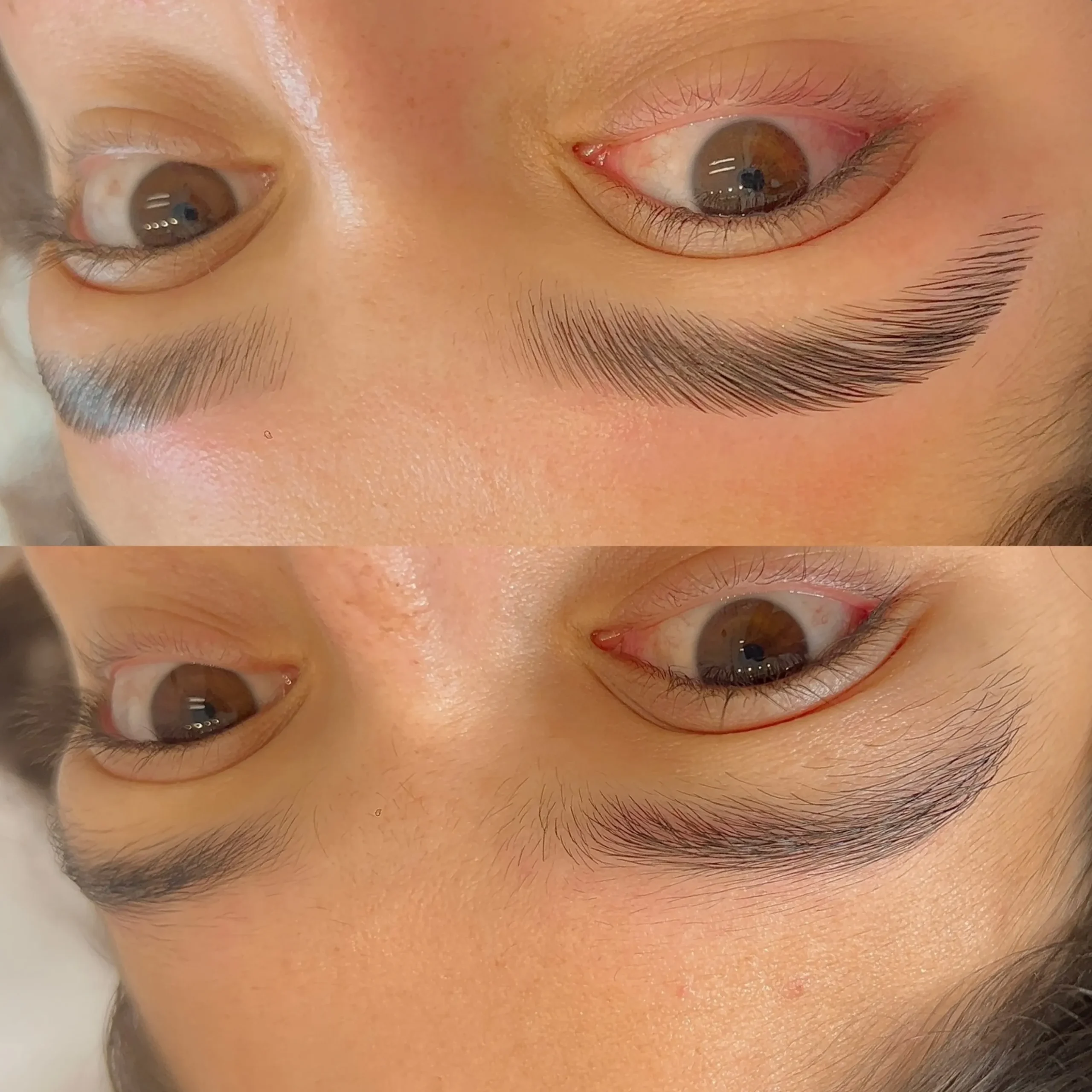 ombre brows correction